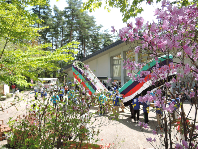 国営アルプス安曇野公園で出航を待つお舟